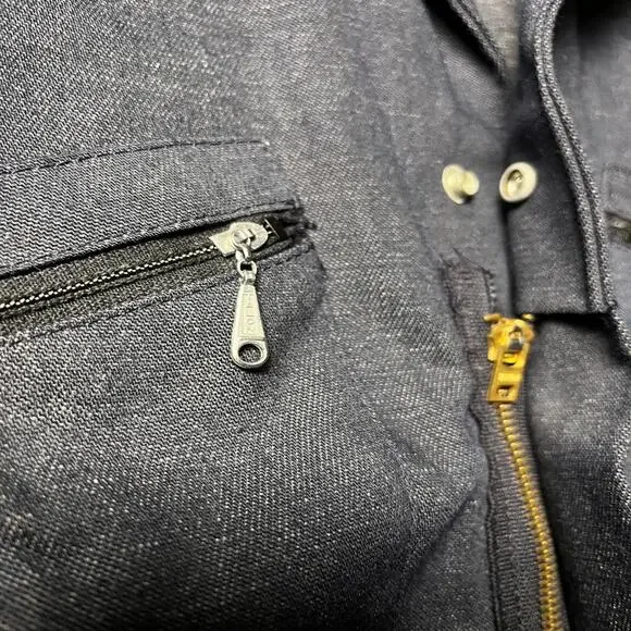 VTG Sears Toughskins Coveralls Men's 42S Blue Denim Deadstock Mechanic Workwear